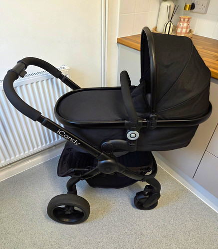 Icandy black pram - icandy, pram/pushchair