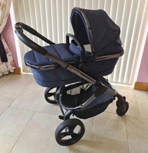 Icandy peach blue black pram - peach,